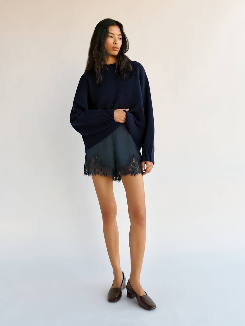 Reformation Cove Cashmere Oversized Crew